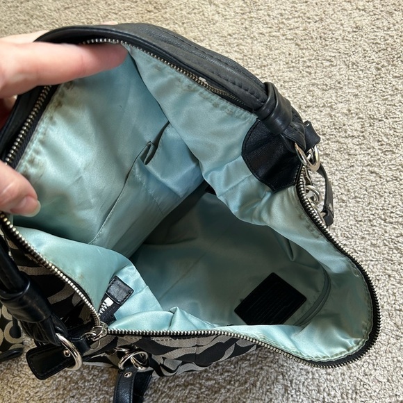 Coach Large Hobo Signature Print Handbag with Matching Wallet - Picture 9 of 9